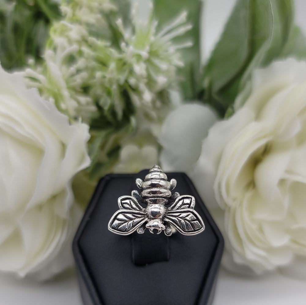 🥰 BUMBLE BEE STERLING SILVER RING - Picture 11 of 11